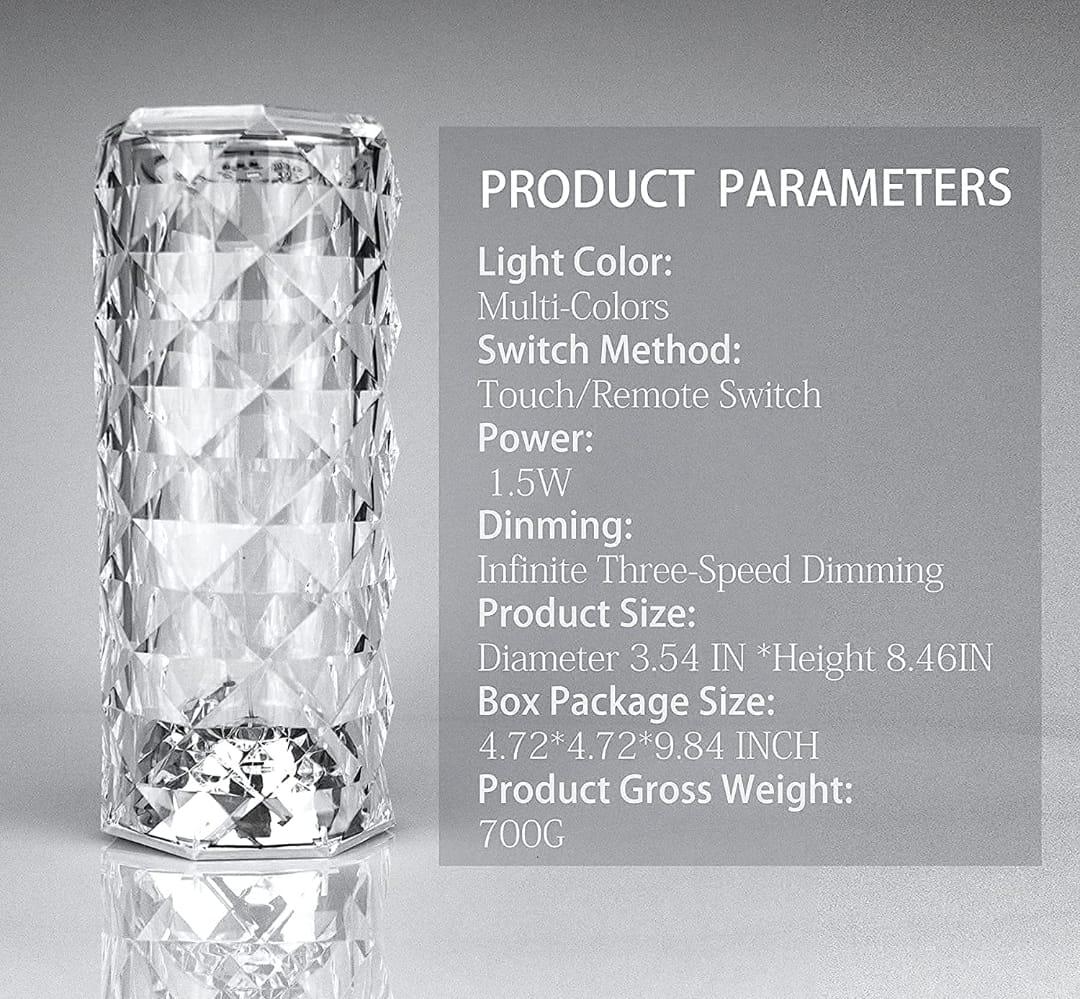 Color Changing Touch Lamp with Remote | Elegant Diamond USB Lamp – WingoMart