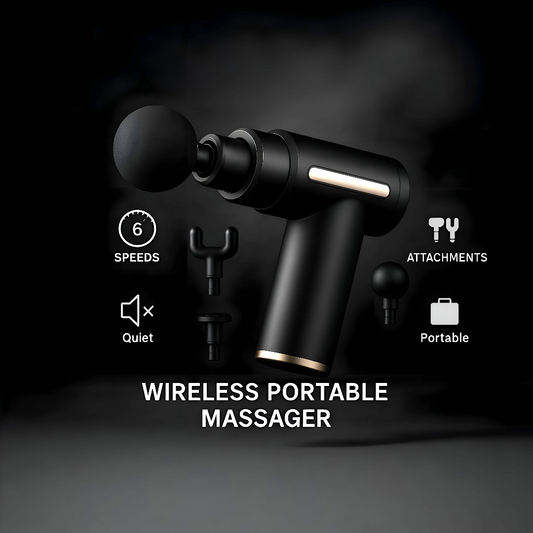 Deep Tissue Massage Gun for Pain Relief | 6-Speed Electric Massager with 4 Heads | Unisex Muscle Relaxing Machine