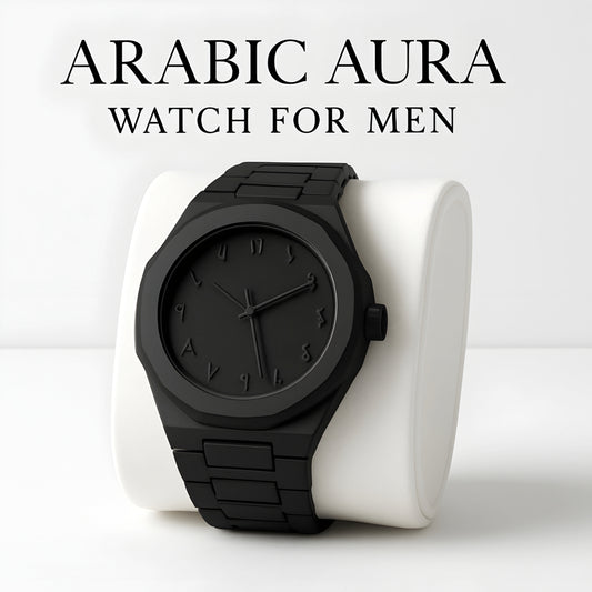 Arabic Aura All Black Men’s Watch | Budget-Friendly & Classy Look