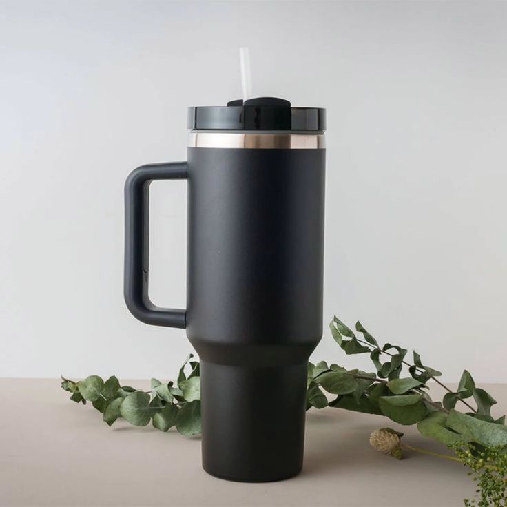 1200ML Stainless Steel Insulated Tumbler with Lid & Straw – Leakproof Travel Mug for Coffee, Water & Iced Tea