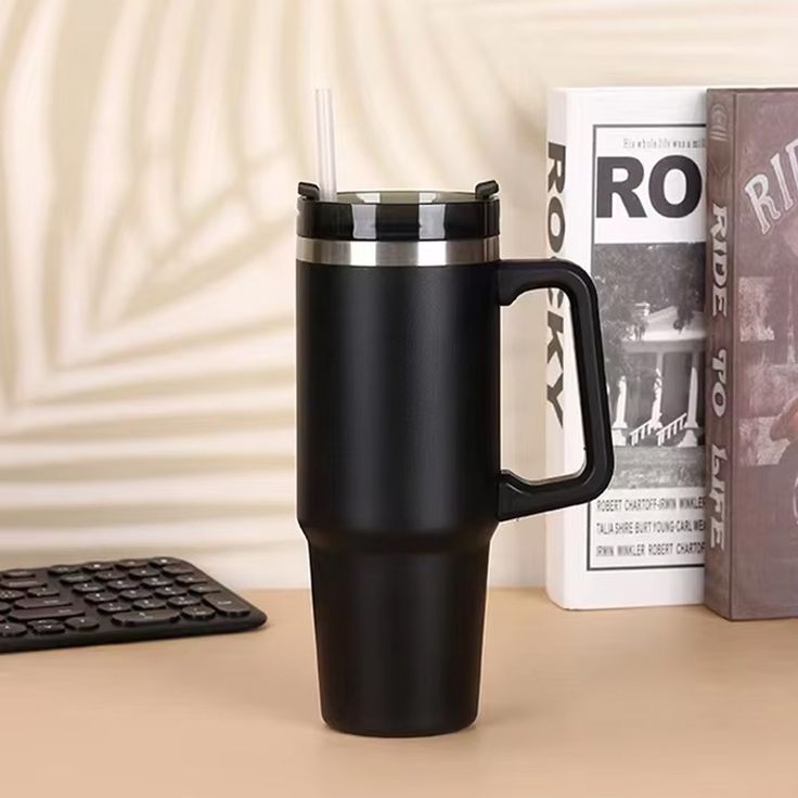 1200ML Stainless Steel Insulated Tumbler with Lid & Straw – Leakproof Travel Mug for Coffee, Water & Iced Tea